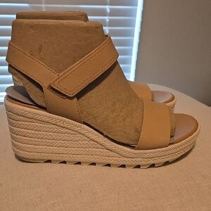 Sorel Tan Wedge Sandals